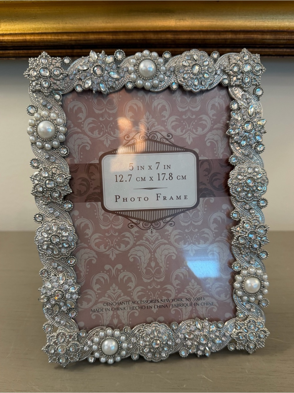Enchante Accessories Photo Frame Jewels Pearls 5x7 Picture Vertical Horizontal